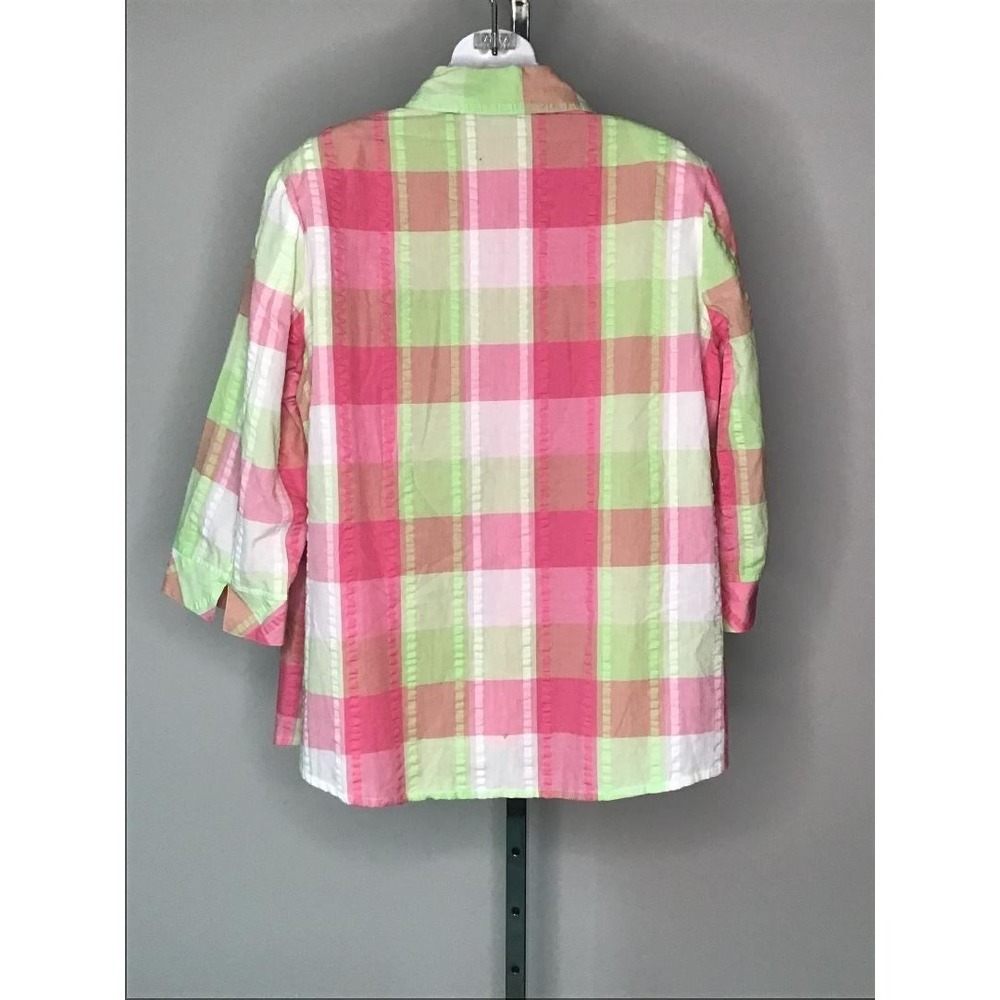 Alia Lot Womens 2 Button Front Shirts 16W & 2 Ribbed Tanks 2X Casual Vacation - Picture 4 of 9